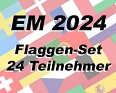EM 2024 Länderfahnen-Set: 24 Fahnen 150x90cm