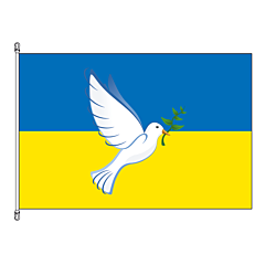 Friedensfahne 150x100cm (Friedenstaube Ukraine)