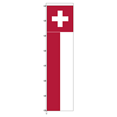 Schweizer Auslegerfahne Hochformat
