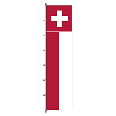Schweizer Hissfahne Hochformat