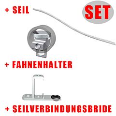 Seil-Ersatzteile-Set (Seil, Seilverbindungsbride und Fahnenhalter)
