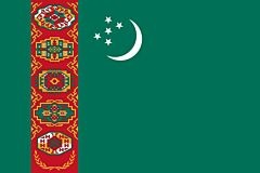 Turkmenistan Länderfahnen