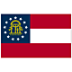 Bundesstaat Georgia USA Fahne